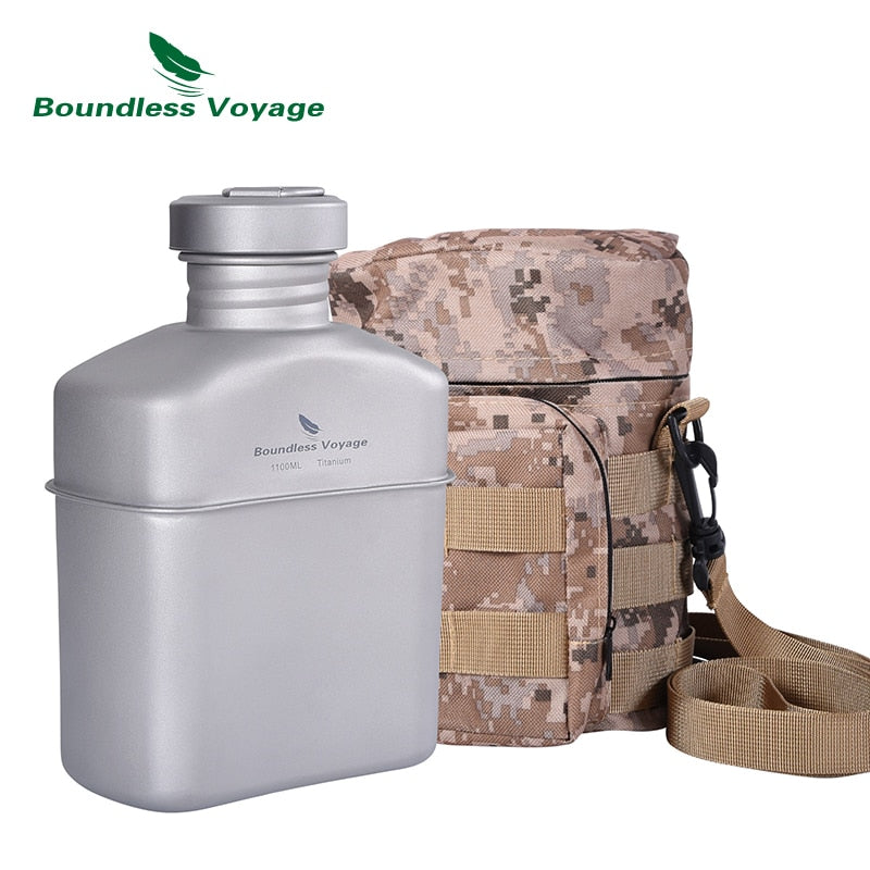 LANDGAP Titanium Military Camping Cookware Set