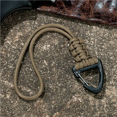 LANDGAP Keychain Lanyard with Triangle Buckle | High Strength Cord for Emergency Survival