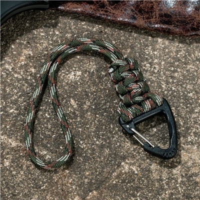 LANDGAP Keychain Lanyard with Triangle Buckle | High Strength Cord for Emergency Survival