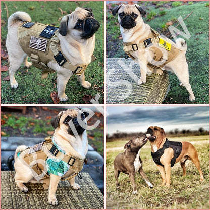 LANDGAP Military Tactical Dog Harness Vest | No Pull Harness for Large Dogs