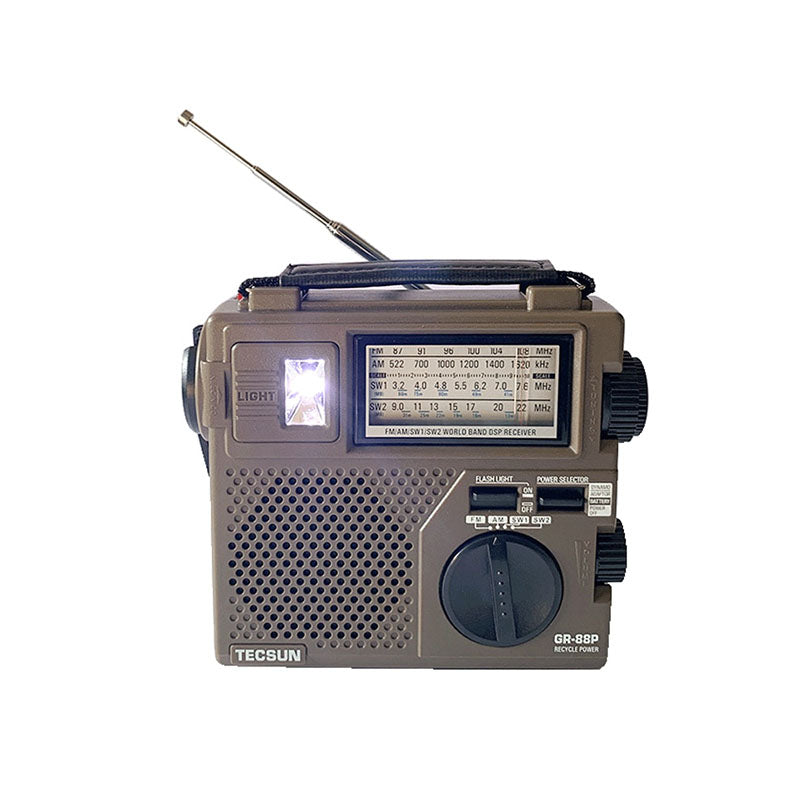 LANDGAP Emergency Light Radio With Built-In Speaker Manual Hand Power