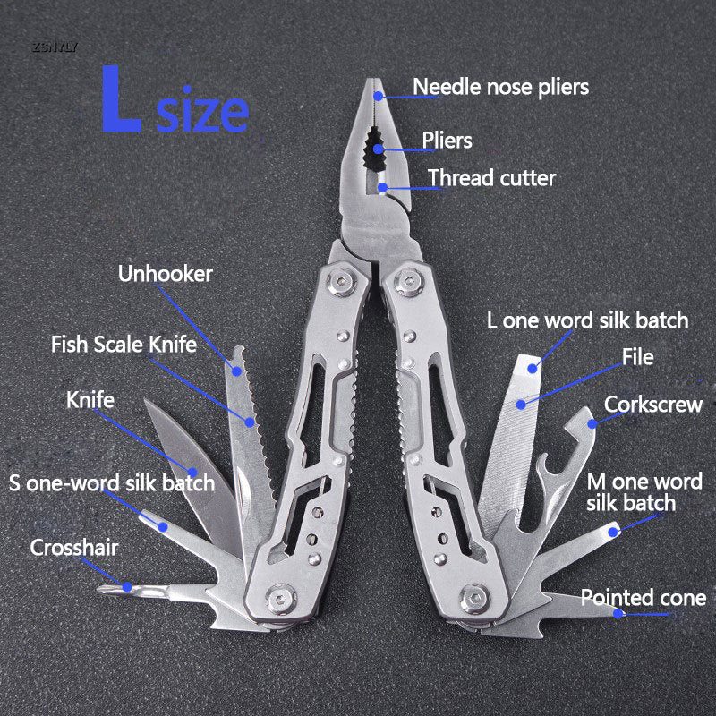 LANDGAP Multifunctional Folding Pliers Pocket Knife Multi-tool for Outdoor Survival and Emergency