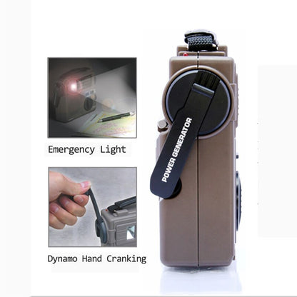 LANDGAP Emergency Light Radio With Built-In Speaker Manual Hand Power