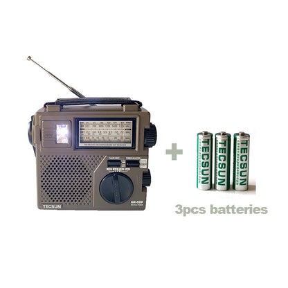 LANDGAP Emergency Light Radio With Built-In Speaker Manual Hand Power